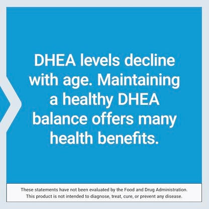 Life Extension DHEA 50 mg – Hormonhaushalt, Gedächtnis, Muskelmasse & Knochendichte, Libido, 60 Kapseln