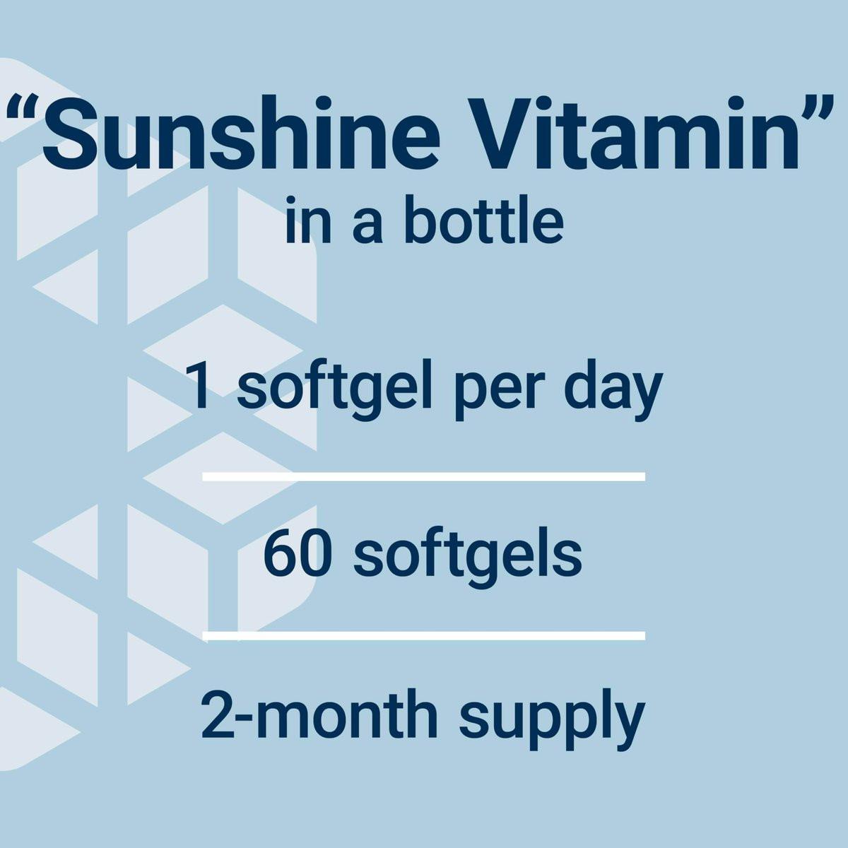 Life Extension Vitamin D3 125 mcg (5000 IE) – Knochengesundheit, Gehirnleistung, Immunsystem, glutenfrei, nicht-GVO, einmal täglich, Zweimonatsvorrat, 60 Softgels