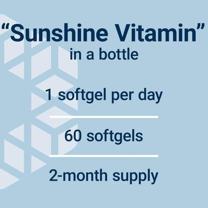Life Extension Vitamin D3 125 mcg (5000 IE) – Knochengesundheit, Gehirnleistung, Immunsystem, glutenfrei, nicht-GVO, einmal täglich, Zweimonatsvorrat, 60 Softgels