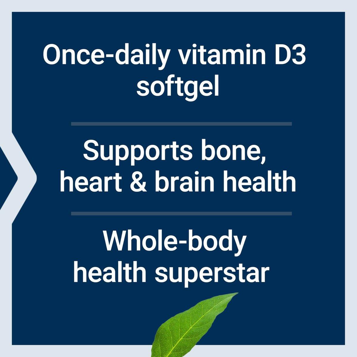Life Extension Vitamin D3 125 mcg (5000 IE) – Knochengesundheit, Gehirnleistung, Immunsystem, glutenfrei, nicht-GVO, einmal täglich, Zweimonatsvorrat, 60 Softgels