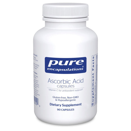 Pure Encapsulations Ascorbic Acid Kapseln - 1.000 mg Vitamin C - Antioxidans & Immununterstützung - Hochdosiertes Vitamin C - Vegan & Non-GMO - 90 Kapseln