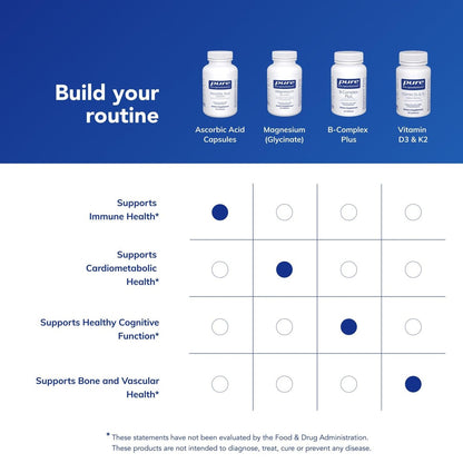 Pure Encapsulations Ascorbic Acid Kapseln - 1.000 mg Vitamin C - Antioxidans & Immununterstützung - Hochdosiertes Vitamin C - Vegan & Non-GMO - 90 Kapseln
