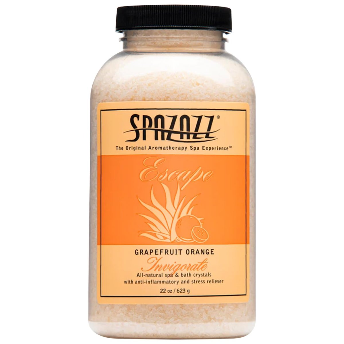 Spazazz 7380C Spa- und Badekristalle Grapefruit Orange – 22 Unzen (622 g)