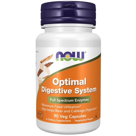 NOW Foods Nahrungsergänzungsmittel, Optimales Verdauungssystem, Vollspektrum-Enzyme, 90 Veggie-Kapseln