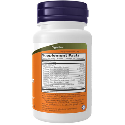 NOW Foods Nahrungsergänzungsmittel, Optimales Verdauungssystem, Vollspektrum-Enzyme, 90 Veggie-Kapseln