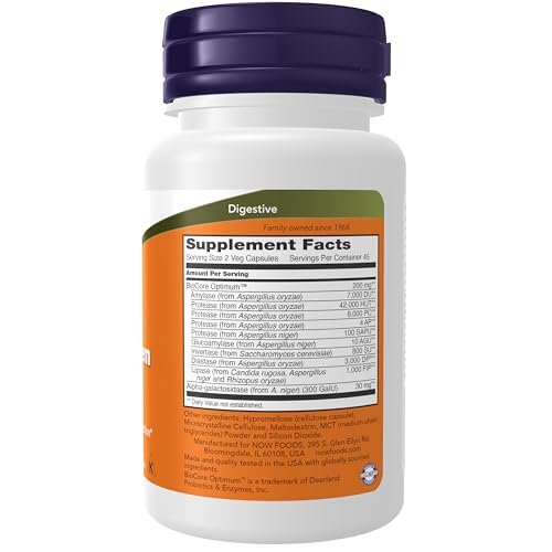 NOW Foods Nahrungsergänzungsmittel, Optimales Verdauungssystem, Vollspektrum-Enzyme, 90 Veggie-Kapseln