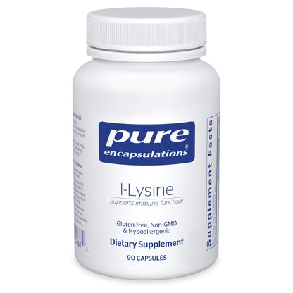 Pure Encapsulations L-Lysin – Essentielles Aminosäurepräparat für Immununterstützung & Lippen- und Zahnfleischgesundheit* – mit L-Lysin HCl – 90 Kapseln