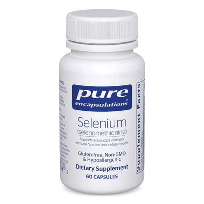 Pure Encapsulations Selen 200 mcg – 60 Kapseln – Für gesunde Zellfunktion, Immunsystem & antioxidative Abwehr – veganes & glutenfreies Mineralstoffpräparat