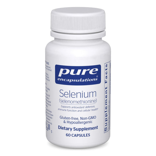 Pure Encapsulations Selen 200 mcg – 60 Kapseln – Für gesunde Zellfunktion, Immunsystem & antioxidative Abwehr – veganes & glutenfreies Mineralstoffpräparat