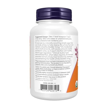 NOW Foods D-Mannose Pulver – Unterstützung für die Harnwegsgesundheit*, 85 g (3 oz), Non-GMO