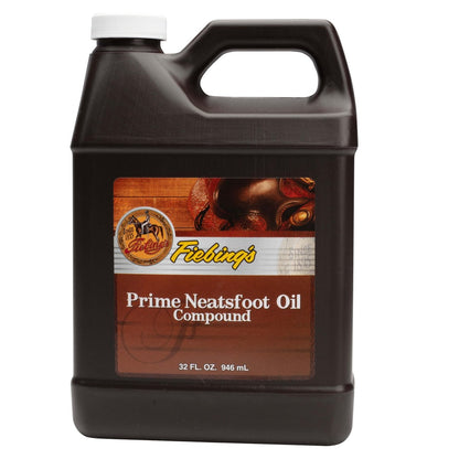Fiebing's Prime Neatsfootöl 32 Fl Oz – Lederpflege & Konservierung mit synthetischen und natürlichen Tierölen – Wasserfest, weichmachend, restaurierend & stärkend für Lederarbeiten, Schuhe, Stiefel, Sättel, Couch, Geldbörse