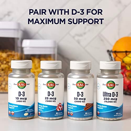 KAL Calcium Citrat 1000mg – Calcium für Knochen, Zähne, Nerven, Muskeln & Herz-Kreislauf-System – 180 Tabletten
