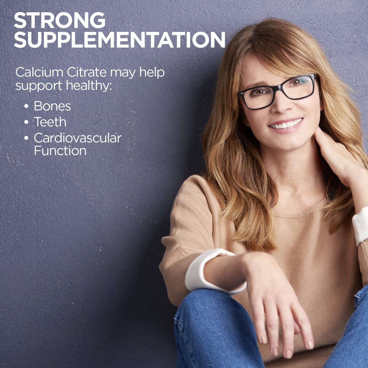 KAL Calcium Citrat 1000mg – Calcium für Knochen, Zähne, Nerven, Muskeln & Herz-Kreislauf-System – 180 Tabletten