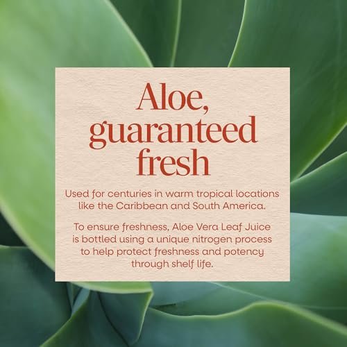 Nature's Way Aloe Vera Blattsaft, geschmacksneutral, 99,5 % gereinigt aus Konzentrat, zertifiziert durch das International Aloe Science Council, ungesüßt, 1 Liter