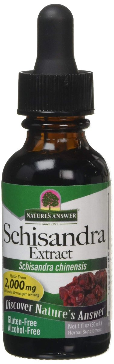 Nature's Answer Schisandra Beeren Extrakt - Alkoholfrei, Glutenfrei - Unterstützung bei Stress, Müdigkeit und Entspannung - Hergestellt in den USA - Nahrungsergänzungsmittel für die Nebennieren