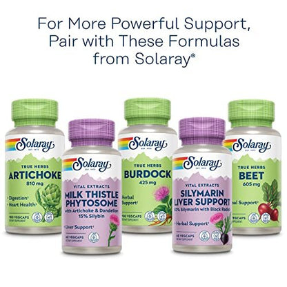 SOLARAY Mariendistel Samenextrakt 350 mg – garantiert 80 % Silymarin – traditionelle Leberunterstützung – vegan & laborgeprüft – 60 Tage Geld-zurück-Garantie – 30 Portionen – 30 VegKaps