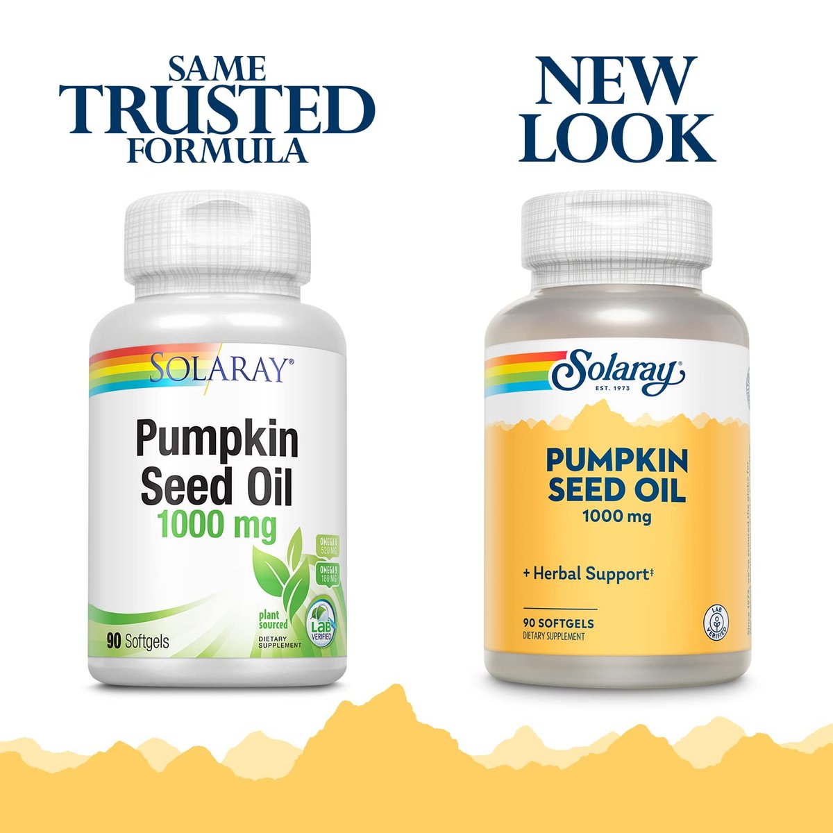 SOLARAY Kürbiskernöl 1000 mg – Quelle für Omega 6 und Omega 9 sowie Pflanzensterine – Aus Kürbiskernen gepresst – Laborgeprüft, 60-Tage-Garantie, 90 Portionen, 90 Softgels