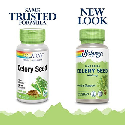Solaray Sellerie-Samen 505mg, 100 vegane Kapseln – Hochwertiges Kräuterergänzungsmittel