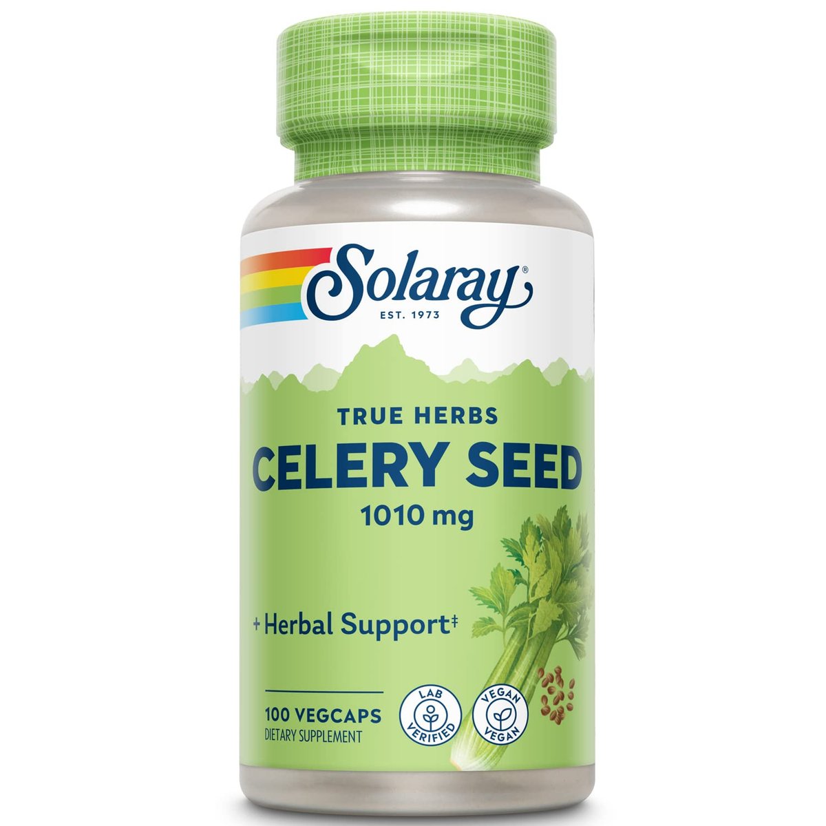 Solaray Sellerie-Samen 505mg, 100 vegane Kapseln – Hochwertiges Kräuterergänzungsmittel