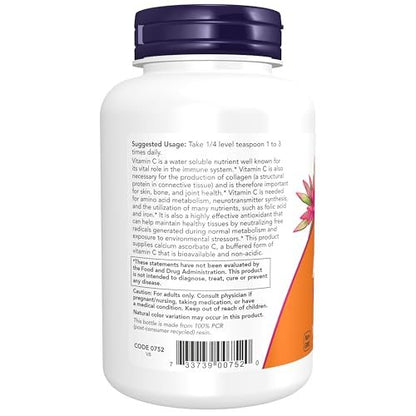 NOW Foods Calcium Ascorbat Pulver, gepuffert, Antioxidantien-Schutz, 227 g
