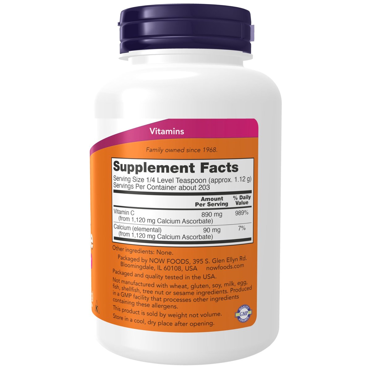 NOW Foods Calcium Ascorbat Pulver, gepuffert, Antioxidantien-Schutz, 227 g