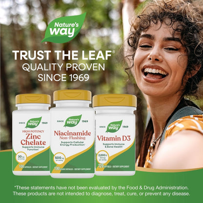 Nature's Way Niacinamid – Unterstützt die Zellenergie*, 500 mg pro Portion, 100 Kapseln