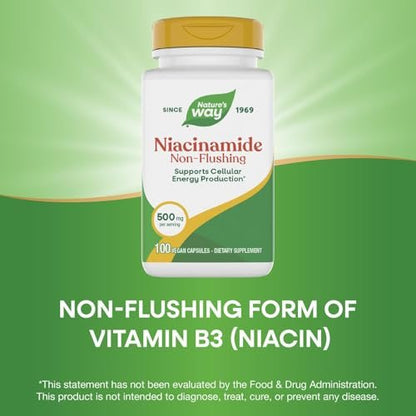 Nature's Way Niacinamid – Unterstützt die Zellenergie*, 500 mg pro Portion, 100 Kapseln