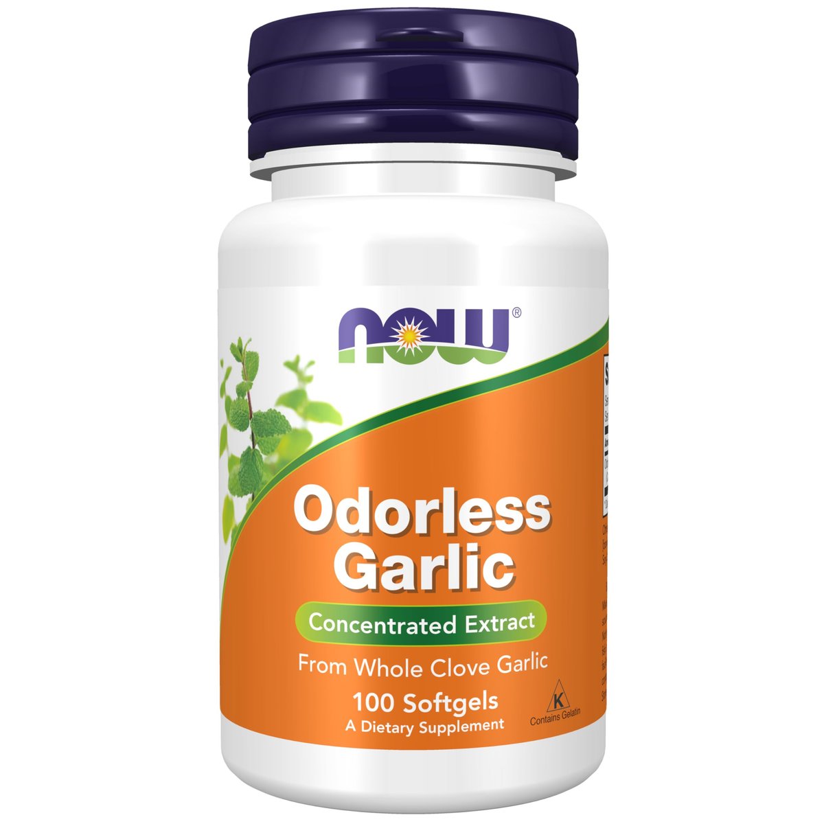 NOW Foods Knoblauch Geruchlos (Allium sativum), konzentrierter Extrakt, 100 Weichkapseln