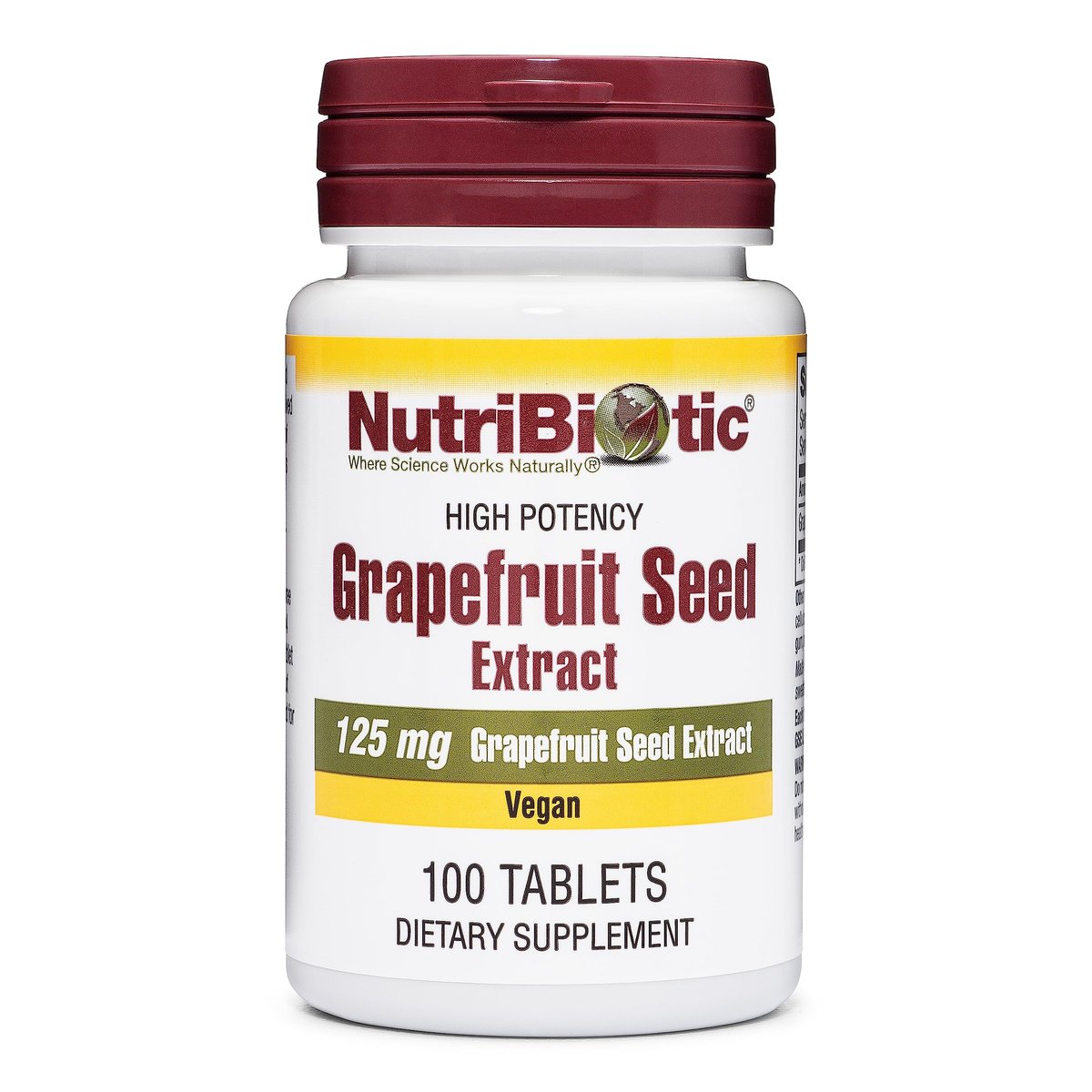 NutriBiotic – Grapefruitkernextrakt Tabletten 125 mg, 100 Stück | Hochwertiges GSE mit Bioflavonoiden | Starke Unterstützung für Immunsystem & allgemeine Gesundheit | Leicht zu schlucken | Vegan, glutenfrei, nicht-GVO