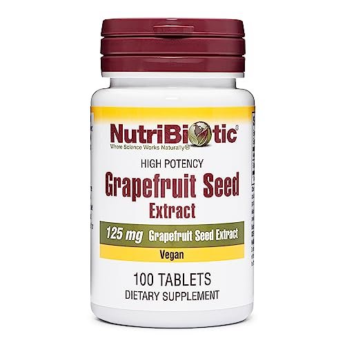 NutriBiotic – Grapefruitkernextrakt Tabletten 125 mg, 100 Stück | Hochwertiges GSE mit Bioflavonoiden | Starke Unterstützung für Immunsystem & allgemeine Gesundheit | Leicht zu schlucken | Vegan, glutenfrei, nicht-GVO