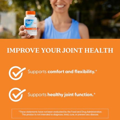 Doctor's Best Glucosamin für Männer & Frauen – 1500 mg pro 2 Kapseln, Gelenkunterstützung für Erwachsene, Glutenfrei, Non-GMO, Sojafrei – 180 Kapseln