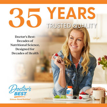 Doctor's Best Glucosamin für Männer & Frauen – 1500 mg pro 2 Kapseln, Gelenkunterstützung für Erwachsene, Glutenfrei, Non-GMO, Sojafrei – 180 Kapseln