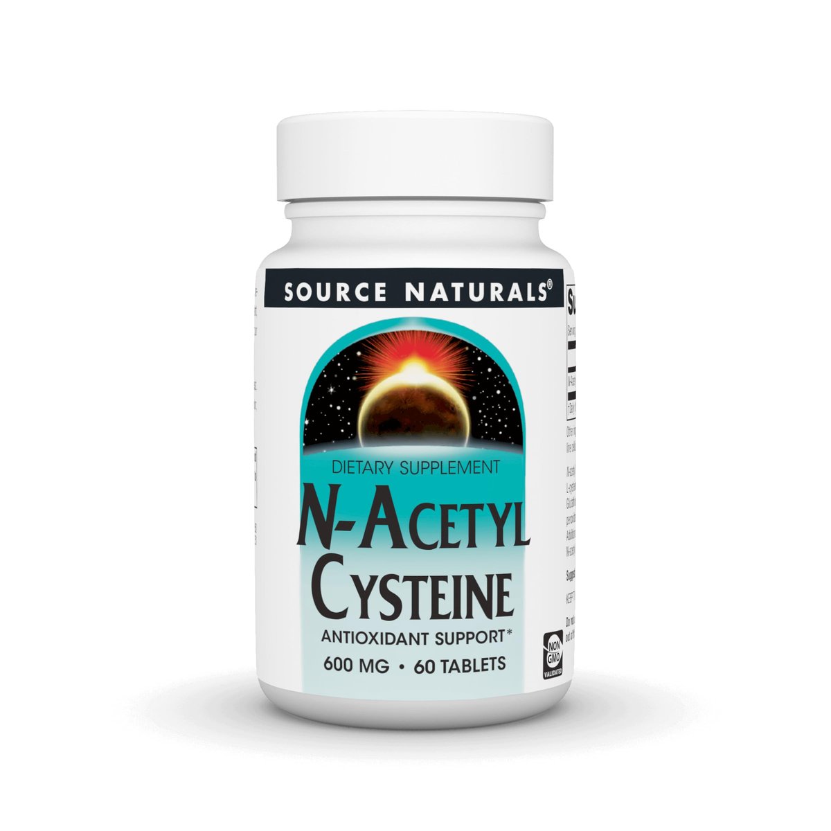 Source Naturals N-Acetyl Cystein 600 mg – Antioxidans zur Unterstützung der Atemwege, 60 Tabletten