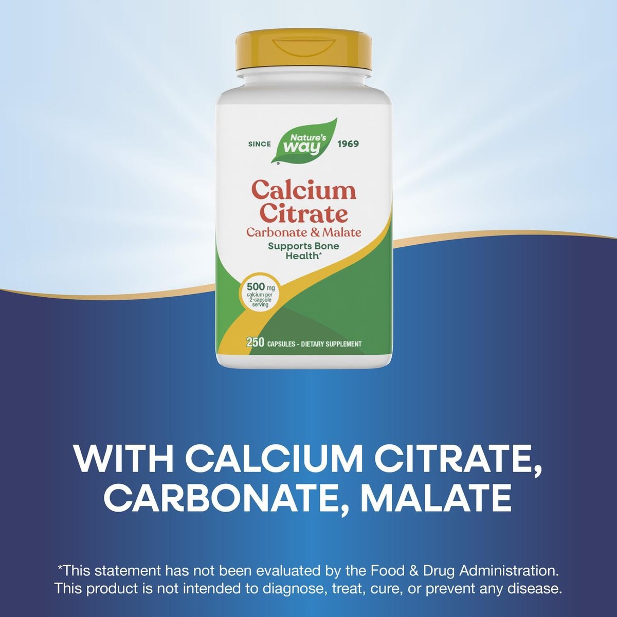 Nature's Way Calciumcitrat-Komplex, 500 mg pro Portion, 250 Kapseln
