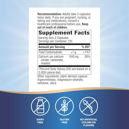 Nature's Way Calciumcitrat-Komplex, 500 mg pro Portion, 250 Kapseln