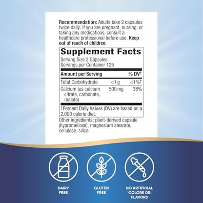Nature's Way Calciumcitrat-Komplex, 500 mg pro Portion, 250 Kapseln