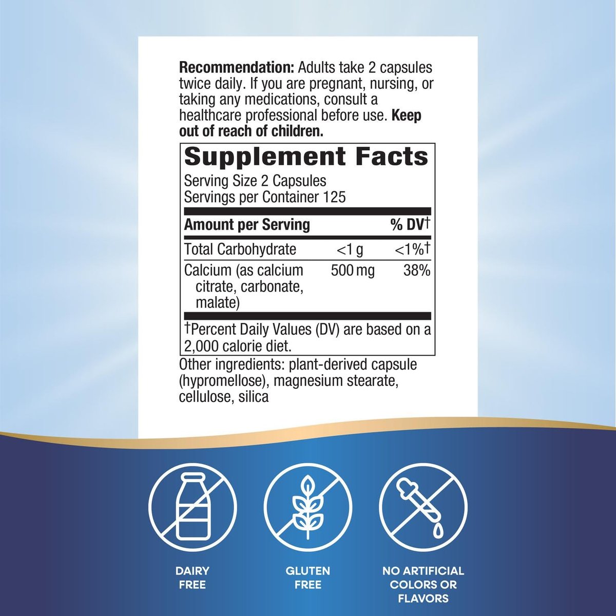 Nature's Way Calciumcitrat-Komplex, 500 mg pro Portion, 250 Kapseln