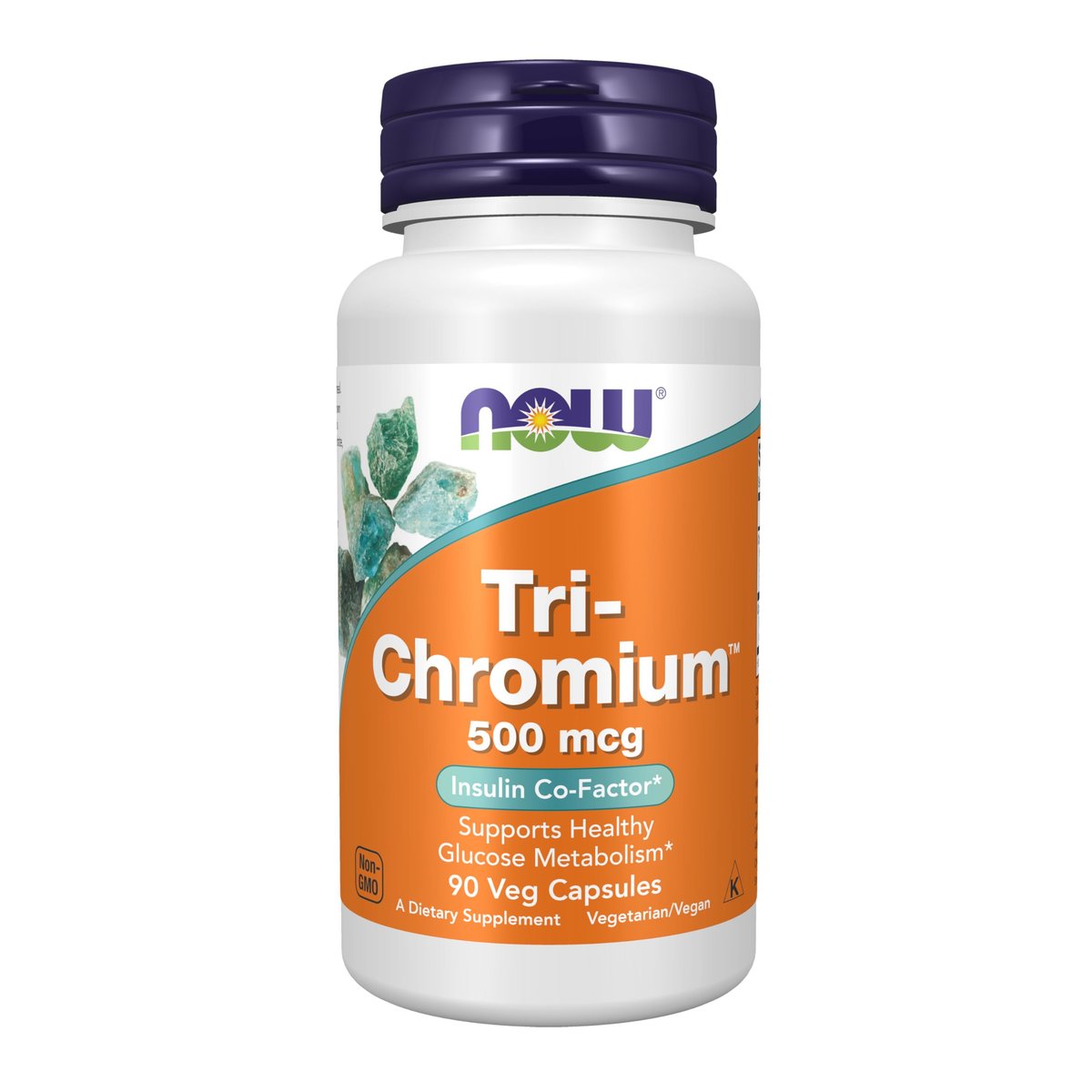 NOW Foods Tri-Chromium™ 500 mcg mit Zimt – Insulin-Co-Faktor*, 90 vegane Kapseln