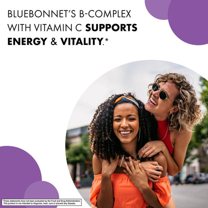Bluebonnet Nutrition Stress Relief B-Komplex – Vitamin B6, B12, Biotin, Folat – Vegan, glutenfrei, sojafrei, milchfrei – 100 Kapseln