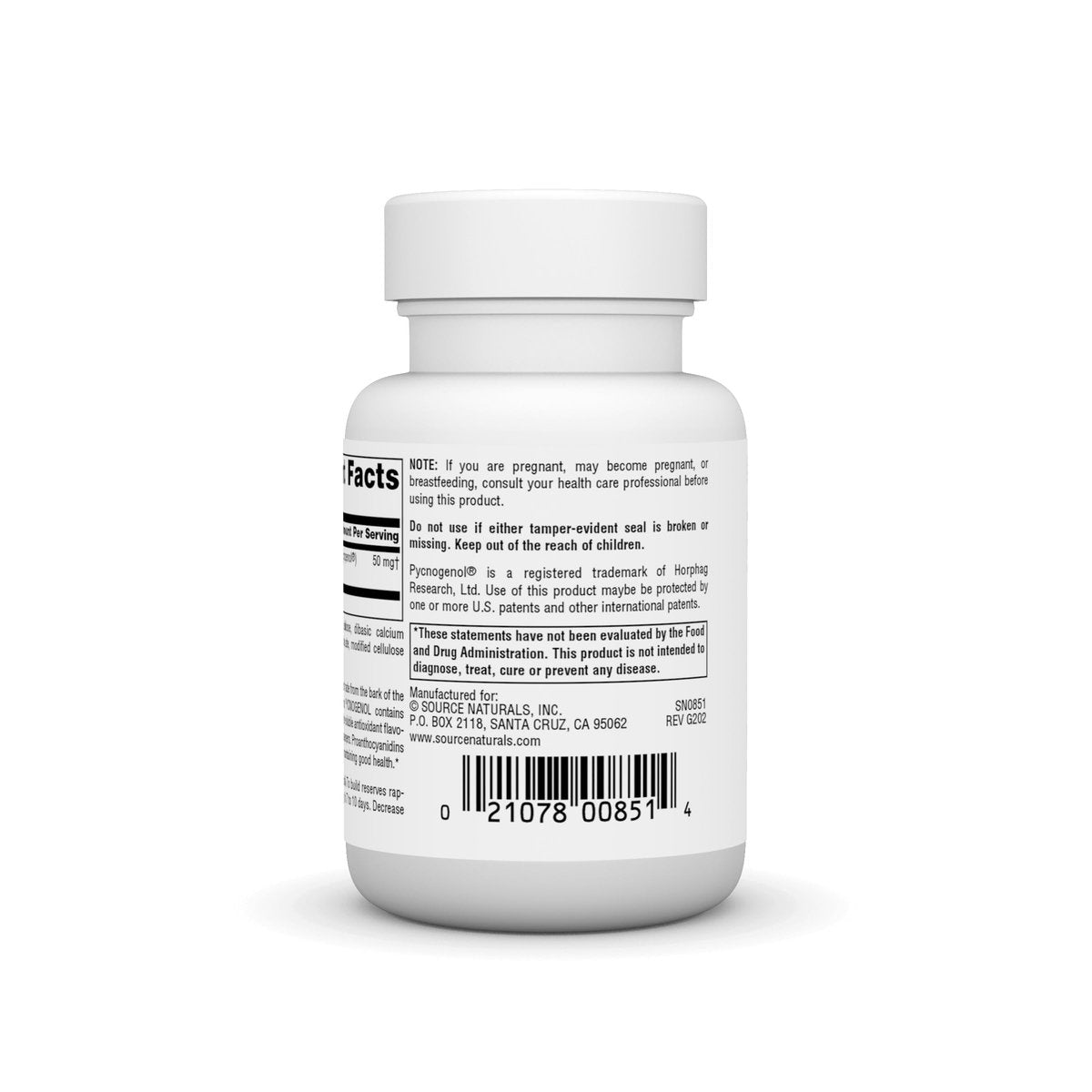 Source Naturals Pycnogenol 50 mg Proanthocyanidin-Komplex – 30 Tabletten