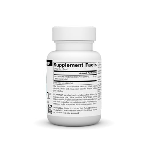 Source Naturals Pycnogenol 50 mg Proanthocyanidin-Komplex – 30 Tabletten