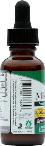 Nature's Answer Mariendistel Extrakt – Unterstützt gesunde Leberfunktion, Reinigung und Entgiftung, Nicht-GVO, Koscher, Glutenfrei, 30 ml
