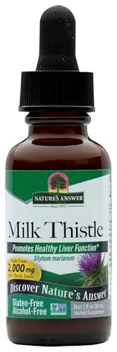 Nature's Answer Mariendistel Extrakt – Unterstützt gesunde Leberfunktion, Reinigung und Entgiftung, Nicht-GVO, Koscher, Glutenfrei, 30 ml