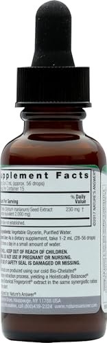 Nature's Answer Mariendistel Extrakt – Unterstützt gesunde Leberfunktion, Reinigung und Entgiftung, Nicht-GVO, Koscher, Glutenfrei, 30 ml