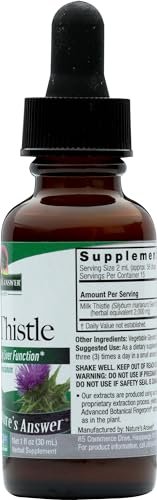 Nature's Answer Mariendistel Extrakt – Unterstützt gesunde Leberfunktion, Reinigung und Entgiftung, Nicht-GVO, Koscher, Glutenfrei, 30 ml