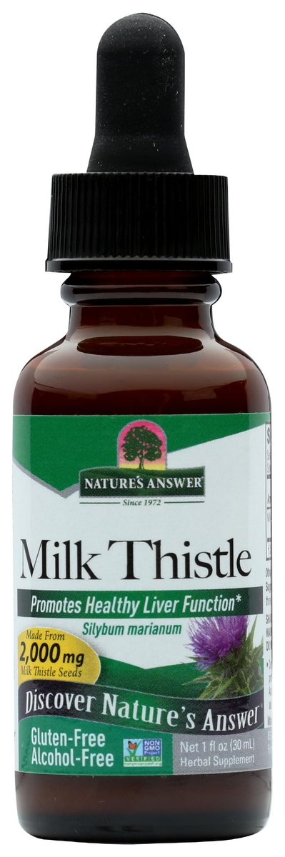 Nature's Answer Mariendistel Extrakt – Unterstützt gesunde Leberfunktion, Reinigung und Entgiftung, Nicht-GVO, Koscher, Glutenfrei, 30 ml