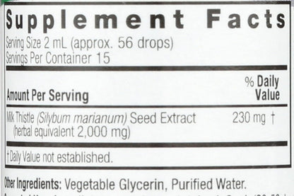 Nature's Answer Mariendistel Extrakt – Unterstützt gesunde Leberfunktion, Reinigung und Entgiftung, Nicht-GVO, Koscher, Glutenfrei, 30 ml