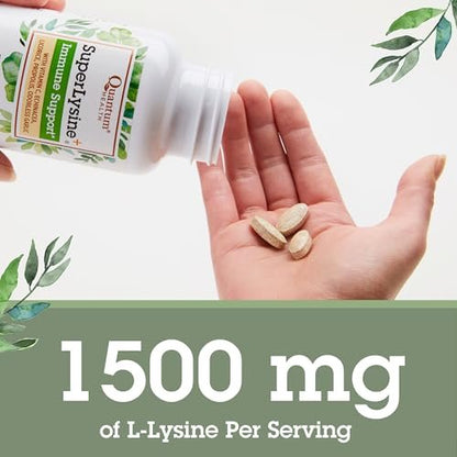Quantum Health Super Lysine+ – Fortgeschrittene Lysin-Formel mit Vitamin C, Echinacea, Süßholz, Propolis und Knoblauch (90 Tabletten)