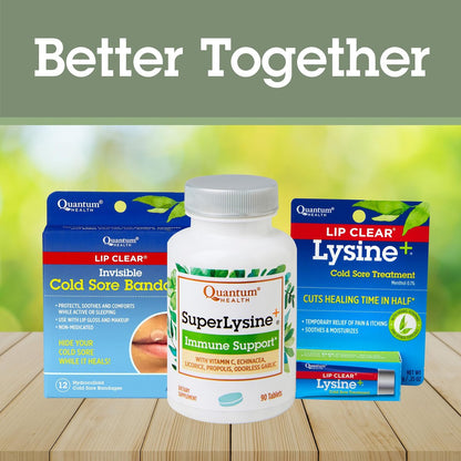 Quantum Health Super Lysine+ – Fortgeschrittene Lysin-Formel mit Vitamin C, Echinacea, Süßholz, Propolis und Knoblauch (90 Tabletten)