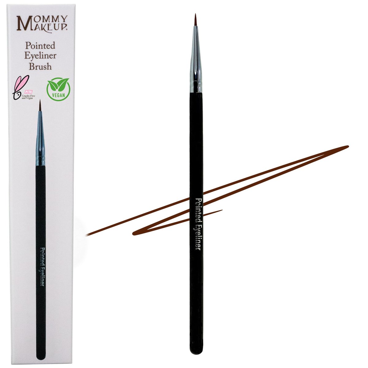 Präziser Eyeliner-Pinsel mit ultrafeinen synthetischen Borsten – Vegan & tierversuchsfrei von Mommy Makeup